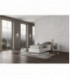Letto singolo Adele imbottito 80x190 senza rete - rivestimento similpelle bianco