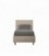 Letto singolo Adele imbottito 80x190 contenitore - rivestimento similpelle tortora