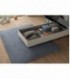 Letto singolo Adele imbottito 80x190 contenitore - rivestimento similpelle tortora