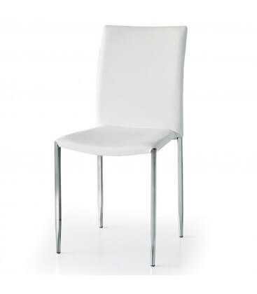 Sedia in metallo ed ecopelle