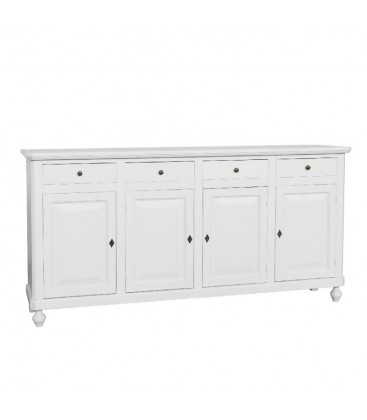 Credenza in legno arte povera 4 porte 4 cassetti
