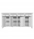 Credenza in legno arte povera 4 porte 4 cassetti Noce