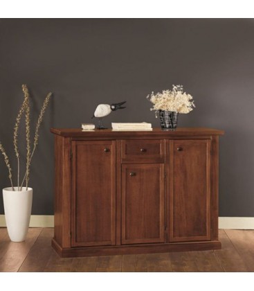 Credenza in legno con zoccolo Noce
