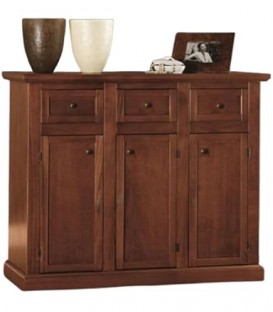 credenza in legno noce 3 cassetti + 3 ante