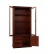 Libreria 2 ante + 3 cassetti e anta chiusa in legno Noce