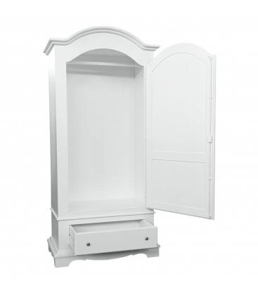 Armadio Legno 1 Porta Laccato Bianco