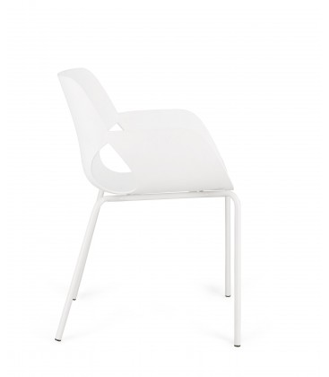 Sedia con braccioli LENNOX Bianco