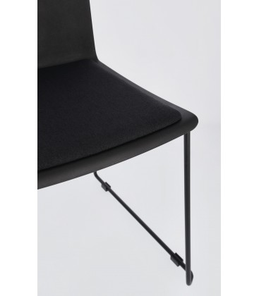 Sedia GIULIA seduta imbottita colore Nero