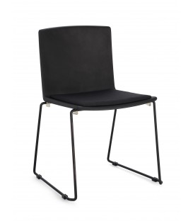 Sedia GIULIA seduta imbottita colore Nero