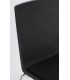 Sedia GIULIA seduta imbottita colore Nero gambe cromo