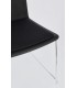Sedia GIULIA seduta imbottita colore Nero gambe cromo