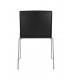 Sedia GIULIA seduta imbottita colore Nero gambe cromo