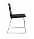 Sedia GIULIA seduta imbottita colore Nero gambe cromo