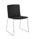 Sedia GIULIA seduta imbottita colore Nero gambe cromo
