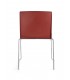 Sedia GIULIA seduta imbottita colore Rosso gambe cromo
