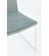 Sedia GIULIA seduta imbottita colore Verde Salvia gambe cromo