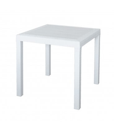 Tavolo quadrato effetto rattan da esterno