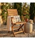 Poltrona RIVIERA con braccioli in legno di Acacia