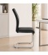 Sedia MYRA con rivestimento in ecopelle - Nero