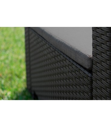 Salotto per esterno effetto rattan in polipropilene (4 posti + tavolino)