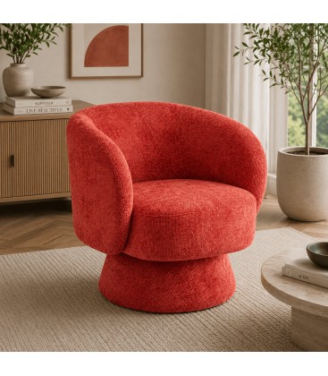 Poltrona Girevole Julienne Rosso Cherry
