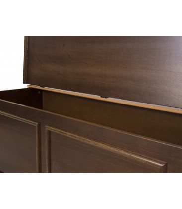 Cassapanca 100 cm in legno con piedi a cipolla Noce