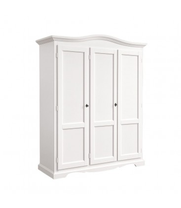 Armadio Legno 3 Porte Laccato Bianco