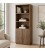 Libreria ELSWICK in Legno di Mango con 3 Ripiani e 2 Ante –