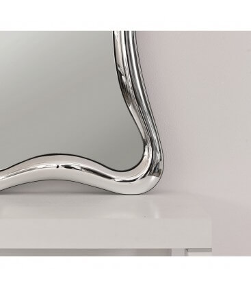 Specchiera con cornice moderna effetto argento