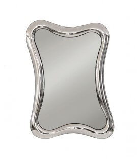 Specchiera con cornice moderna effetto argento