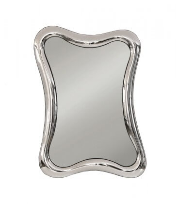 Specchiera con cornice moderna effetto argento
