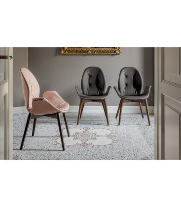 Sedia imbottita moderna di design Sorrento Tonin Casa