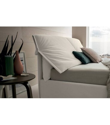 Letto contenitore imbottito testiera moderna minimal Emily Felis