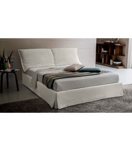 Letto contenitore imbottito testiera moderna minimal Emily Felis