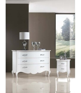 Trittico classico per camera da letto (comò + 2 comodini)