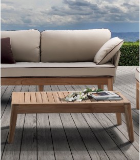 Tavolino Dakota in legno di teak per esterno