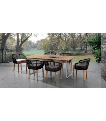 Poltroncina in teak per esterno Dakota