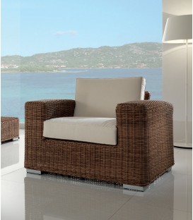 Poltrona per esterno in polyrattan penelope