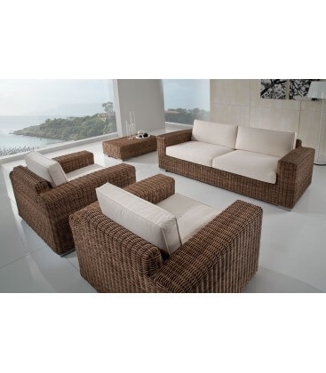 Poltrona per esterno in polyrattan penelope