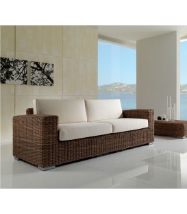 Divano per esterno in polyrattan penelope