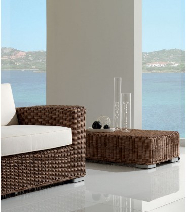 Tavolino per esterno in polyrattan penelope