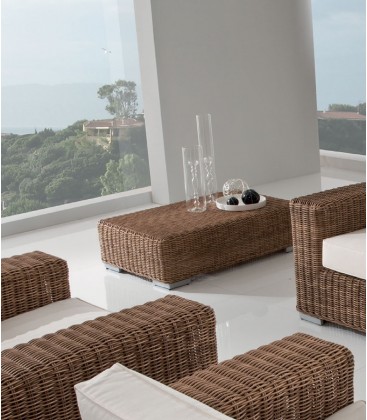 Tavolino per esterno in polyrattan penelope