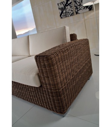 Salotto per esterno in polyrattan penelope