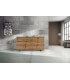 Credenza in rovere nodato spazzolato piedi in metallo