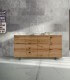 Credenza in rovere nodato spazzolato piedi in metallo