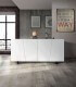 Credenza in abete bianco spazzolato piedi in metallo
