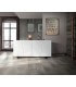 Credenza in abete bianco spazzolato piedi in metallo