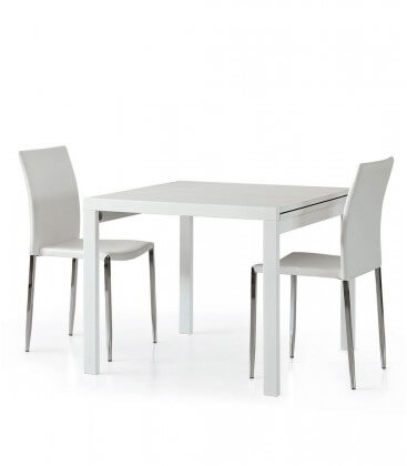 Sedia in metallo ed ecopelle