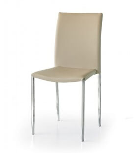 Sedia in metallo ed ecopelle