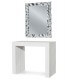 Specchiera con cornice moderna effetto argento